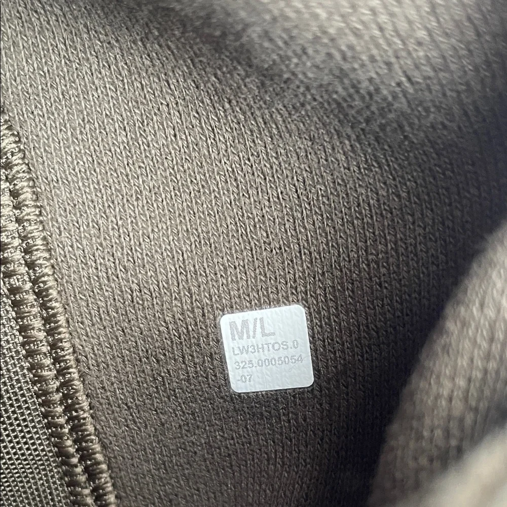 NWT Lululemon Scuba Oversized Half-Zip Hoodie - olive brown/ gold - M/L